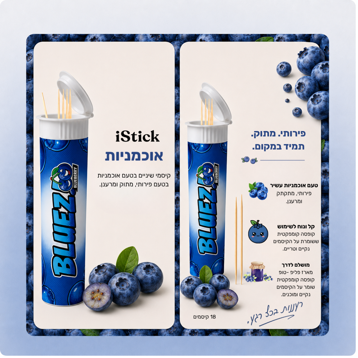 מארז אוכמניות 9 טעמים + נרתיק מתנה